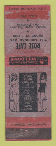 Matchbook Cover - Rose Cafe girlie WORN