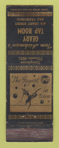 Matchbook Cover - Geary Tap Room Tom Hickman's San Francisco CA girlie WEAR