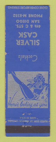 Matchbook Cover - Silver Cask Bar San Diego CA girlie WEAR