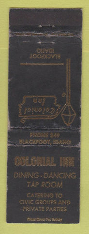 Matchbook Cover - Colonial Inn Blackfoot ID WORN