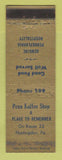 Matchbook Cover - Penn Koffee Shop Huntingdon PA low phone # WEAR