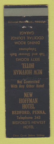 Matchbook Cover - New Hoffman Hotel Bedford PA low phone #