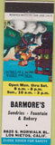 Matchbook Cover - Barmore Bakery Soda  Los Nietos Ca