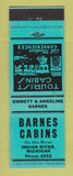 Matchbook Cover - Barnes Cabins Indian River MI