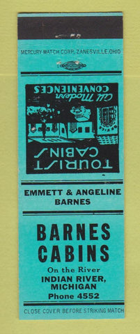Matchbook Cover - Barnes Cabins Indian River MI