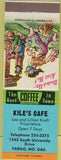 Matchbook Cover - Kile's Cafe Fargo ND Hillbilly ice cream