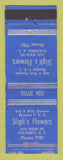 Matchbook Cover - Sligh's Flowers Columbia SC WEAR