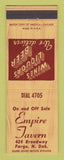 Matchbook Cover - Empire Tavern Fargo ND