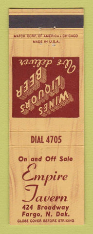 Matchbook Cover - Empire Tavern Fargo ND