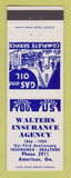 Matchbook Cover - Walters Insurance Agency Americus GA