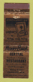 Matchbook Cover - Central Restaurant Fairhope AL WEAR