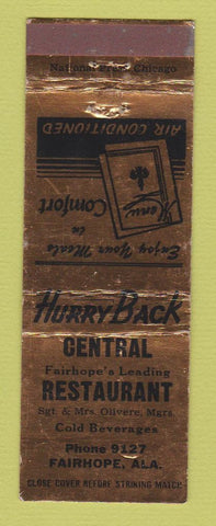 Matchbook Cover - Central Restaurant Fairhope AL WEAR