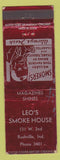 Matchbook Cover - Leo's Smoke House Tobacco Shoe Shine Rushville IN WEAR