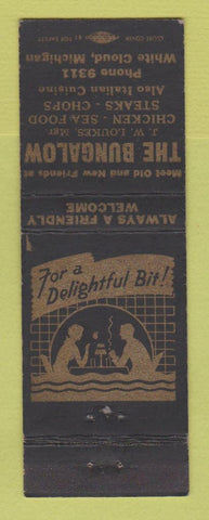 Matchbook Cover - The Bungalow Restaurant White Cloud MI