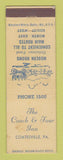 Matchbook Cover - Coach & Four Inn Coatesville PA WEAR
