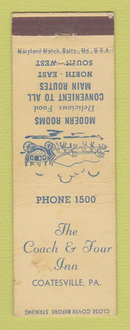 Matchbook Cover - Coach & Four Inn Coatesville PA WEAR