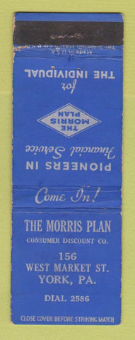 Matchbook Cover - Morris Plan York PA loans WEAR