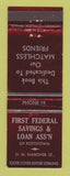 Matchbook Cover - First Federal Savings Loan Pottstown PA