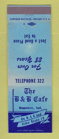 Matchbook Cover - B&B Cafe Nappanee IN WEAR