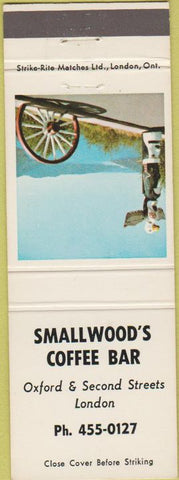 Matchbook Cover - Smallwood's Coffee Bar London ON Canada