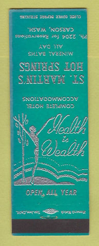 Matchbook Cover - St Martin's Hot Springs Carson WA girlie WEAR