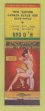Matchbook Cover - H2O Bar Beloit WI pinup girlie WEAR