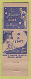 Matchbook Cover - H2O Bar Beloit WI pinup girlie WEAR