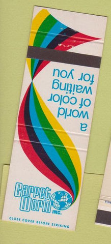 Matchbook Cover - Carpet World Oklahoma City OK