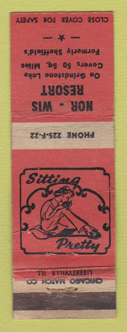Matchbook Cover - Nor Wis Resort Girlie WORN