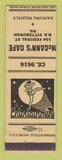 Matchbook Cover - McCann's Cafe Pittsburgh PA girlie