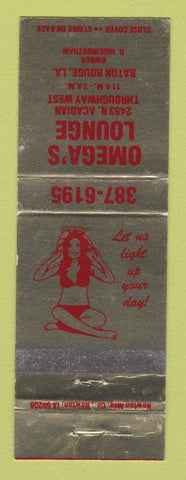 Matchbook Cover - Omega's Lounge Baton Rouge LA girlie WEAR