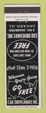 Matchbook Cover - Car Driveaway Rental Chicago IL