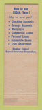 Matchbook Cover - Mohawk National Bank Schenectady NY Indian
