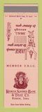 Matchbook Cover - Keokuk Savings Bank IA Indian