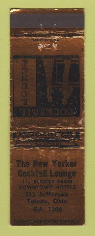 Matchbook Cover - New Yorker Cocktail Lounge Toledo OH