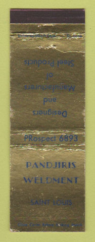Matchbook Cover - Pandjiris Weldment St Louis MO Steel Products