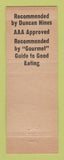 Matchbook Cover - Sea Food Bay Restaurant Columbus OH