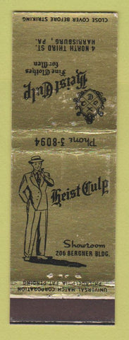 Matchbook Cover - Heist Culp Men's Clothes Harrisburg PA