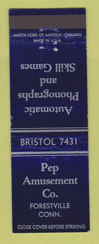 Matchbook Cover - Pep Amusement Vending Juke Box Forestville CT