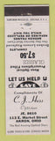 Matchbook Cover - CJ Hess Optician Optical Akron OH