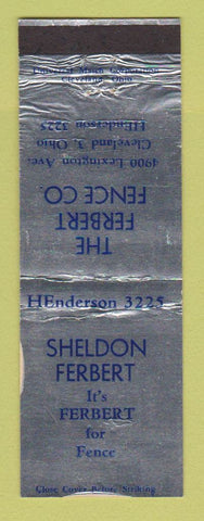 Matchbook Cover - Sheldon Ferbert Fence Cleveland OH WEAR