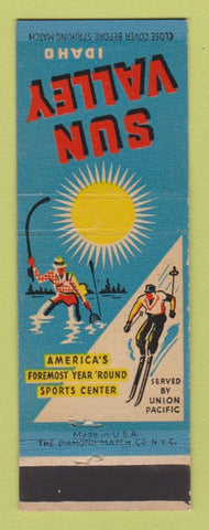 Matchbook Cover - Sun Valley ID skiing Union Pacific Railroad