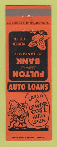Matchbook Cover - Fulton National Bank Lancaster PA Auto Loans