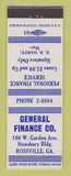 Matchbook Cover - General Finance Rossville GA