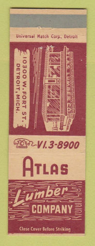 Matchbook Cover - Atlas Lumber Company Detroit MI