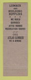 Matchbook Cover - Atlas Lumber Company Detroit MI