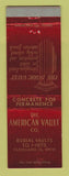 Matchbook Cover - American Vault Burial Vault Cleveland OH WEAR