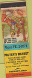 Matchbook Cover - Polter's Market Fremont OH Hillbilly