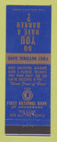 Matchbook Cover - First National Bank Anchorage AK