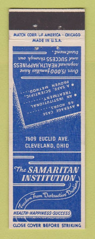 Matchbook Cover - Samaritan Institution Alcoholism Cleveland OH